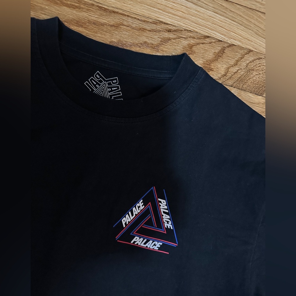 PALACE Black Tee with Tri-Ferg Design